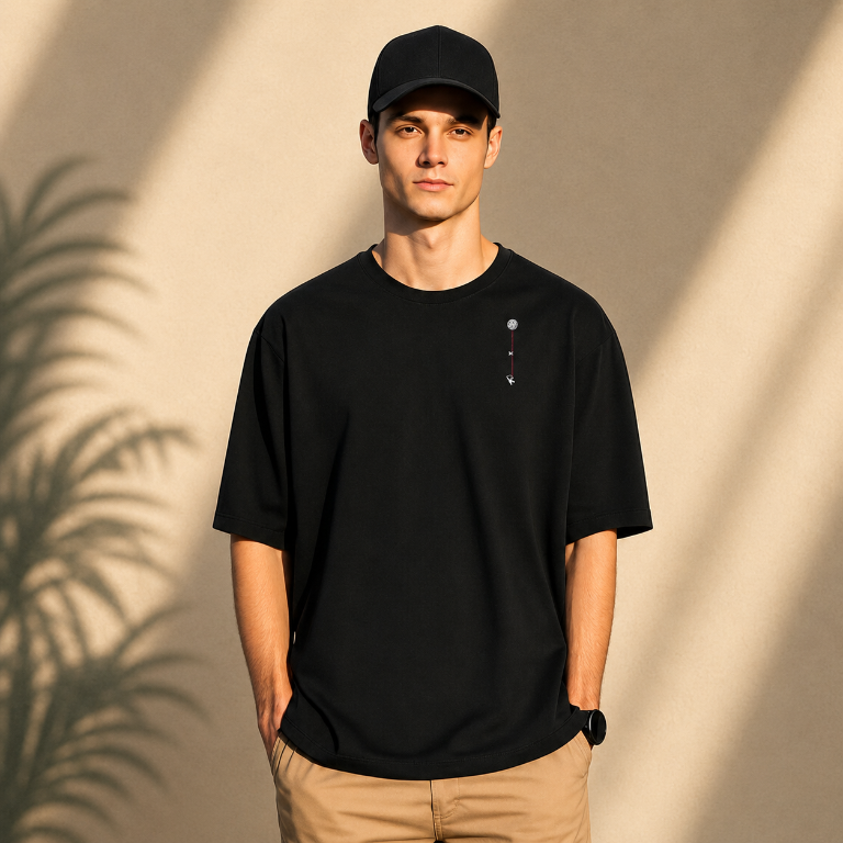 Lost in Space — Men's Oversized Graphic T-Shirt