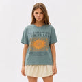 Vintage Sunburst Tour — Oversized Graphic T-Shirt