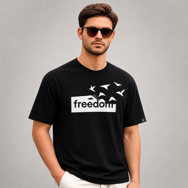 Freedom — Men's Oversized Graphic T-Shirt