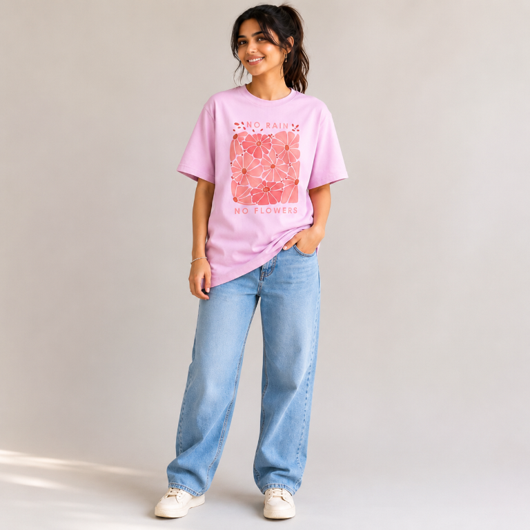 No Rain No Flowers — Women's Oversized T-Shirt