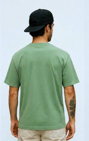 Sage Green Oversized "Save Mother Nature" Graphic T-Shirt