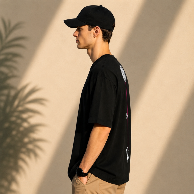 Lost in Space — Men's Oversized Graphic T-Shirt